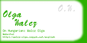 olga walcz business card